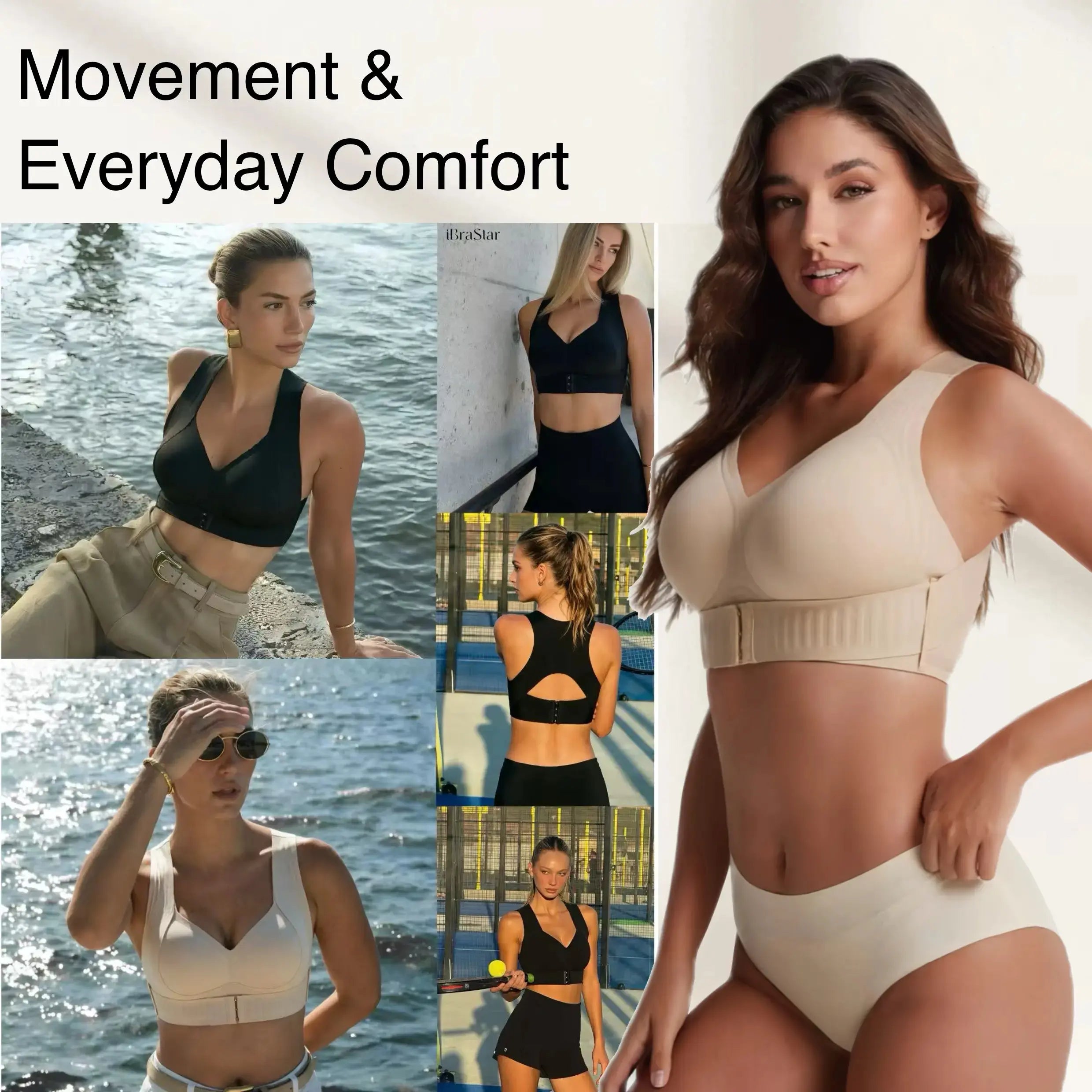 Posture Bra Wire-Free Bra, Women’S Breathable Mesh Wireless Top with Removable Pads Alternative, Activewear for Running and Gym Sessions Workout Bra, Training Bra, Push up Bra, Bras for Women Minimizer Bra, Jelly Bra,Gentle Support, Yoga Fitness Posture S